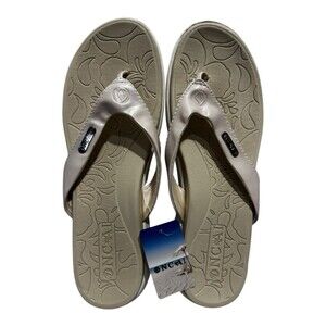 ONCAI Beige Pearl women’s Flip Flop Comfort Sandals Size 12